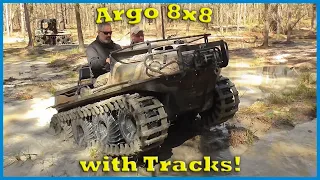 Five Argo 8x8s with Adair Tracks Go Anywhere in Texas Swamp