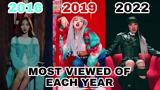 [TOP 5] Most Viewed K-Pop Girl Groups MV's of Each Year (2015-2022)