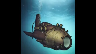 Exploring the Steampunk Ocean  (AI-generated, text-to- video)