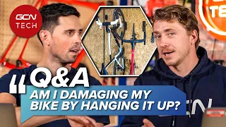 Hanging Your Bike, Wind Noise & Worn Rims | GCN Tech Clinic