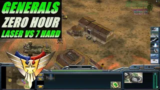 C&C Generals Zero Hour USA LASER  vs 7 Hard armies   ( Twilight Flame )