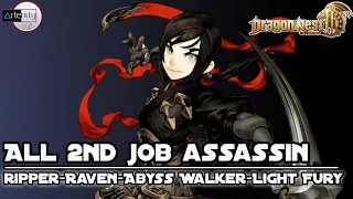 All Assassin Classes [2nd Job] Dragon Nest 2 Evolution [All Skill Assassin Classes & Outfit Preview]