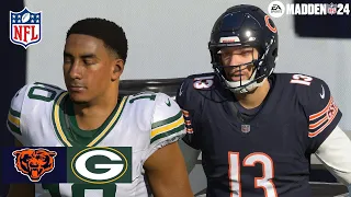 Madden 24 Caleb Williams Bears vs Green Bay Packers (Madden 25 Updated Roster) 2024 Sim 4k Game Play