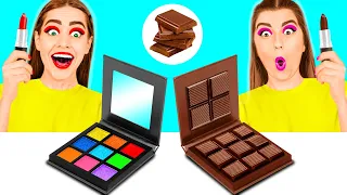 Desafío De Comida Real vs. De Comida Chocolate | Situaciones Divertidas por Fun Challenge