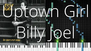 🎹 Uptown Girl, Billy Joel, Synthesia Piano Tutorial