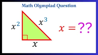 International Mathematics Competition | How to solve this Triangle for x? | Math Olympiad Question