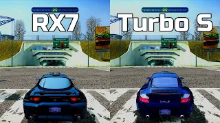 NFS Most Wanted: Mazda RX7 vs Porsche 911 Turbo S - Drag Race