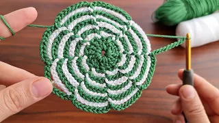 So beautiful and so easy 🥰 How to crochet a coaster supla Çok Kolay Tığ İşi Supla Bardak Altlığı.