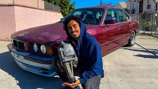 SUPERCHARGE THE E34 ? | FIRST STEPS TO BOOST | JUNK YARD SUPERCHARGER | EP.1