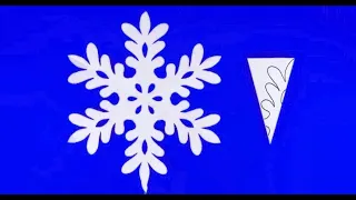 Как красиво вырезать снежинку из бумаги.Снежинка из бумаги просто. Paper Snowflake. #Снежинки