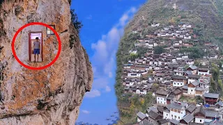 Amazing Chinese people living on cliffs | The most dangerous rural life