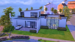 The Sims4 speed build | 【シムズ4 建築】温室のあるスタイリッシュな家🏠【No cc】