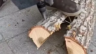 Profibohrer - Teilt das Holz in wenigen Sekunden