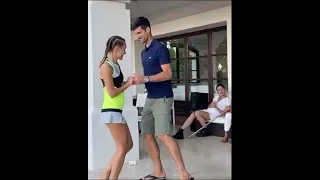 Novak Djoković is celebrating his 33rd birthday dancing with his wife Jelena Djokovic in Marbella