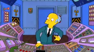 Homer replaced by Mr.Burns at work. The Simpsons