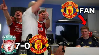 LAUGHING IN MAN UTD FAN'S FACE | Liverpool 7-0 Man Utd Reaction