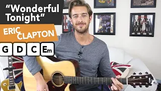 Eric Clapton "Wonderful Tonight" Acoustic Guitar Lesson | Easy Chords + Full Arrangement