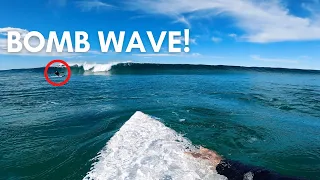 Kayaker Gets SMASHED! POV Surfing Bigger Swell (RAW)