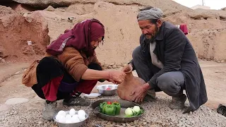 Happy family in Cave | traditional life like 1000 years ago | in Bamian of Afganistan|