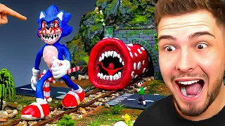 ZUGFRESSER vs. SONIC.EXE aus KNETE! (wer gewinnt?)