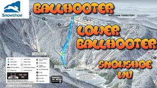 Ballhooter to Lower Ballhooter Run at Snowshoe WV on 1/26/23.  Blue run
