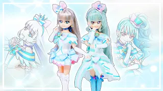 リカちゃんがキュアニャミー、キュアリリアンに変身❤️お人形をわんだふるぷりきゅあ！のプリキュアにリメイク変身DIY⭐️メイクと粘土衣装でわんぷり工作🐶100円ショップの材料で手作り🌼声真似