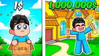 CASA de $1 vs MANSIÓN de $1,000,000 en Roblox