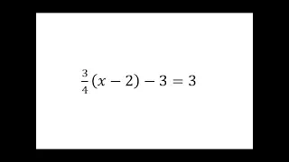 Resolver una ecuación lineal con fracciones y paréntesis: a / b (xc) -d = e