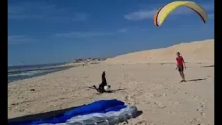 Paramotor Training Fail: Frontal Collapse Folowed by a Back-flip