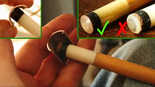 Pool cue tip shaping (with a copper pipe)