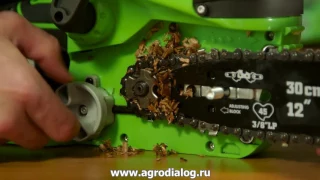 Аккумуляторная пила Greenworks G40CS30 – чистка