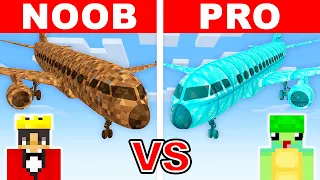 NOOB vs PRO: AIRPLANE House Build Challenge in Minecraft