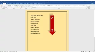 How To Sort A List Of Names Alphabetically In Word