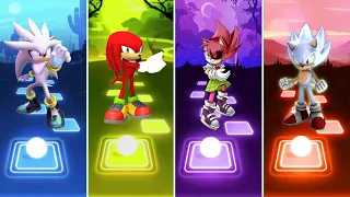 Silver Sonic 🆚 Knuckles Sonic 🆚 Amy exe Sonic 🆚 Hyper Sonic | Sonic Tiles Hop EDM Rush