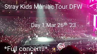 *Full concert!!*❤️🖤@StrayKids Maniac Tour Fort Worth Day1 Mar 26 '23 @Dickies Arena#maniacworldtour