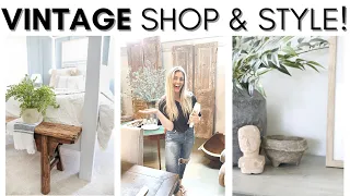 VINTAGE/ANTIQUE SHOP WITH ME AND HAUL || HOME DECOR STYLING