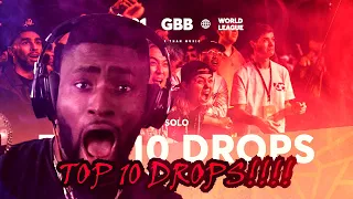 THIS GOT DISRESPECTFUL!!!! TOP 10 DROPS 😱 Solo | GRAND BEATBOX BATTLE 2021: WORLD LEAGUE (REACTION)