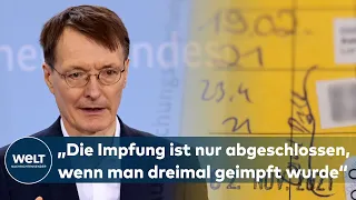 IMPFSTOFF-INVENTUR: Gesundheitsminister Karl Lauterbach drückt bei Booster-Impfung aufs Tempo