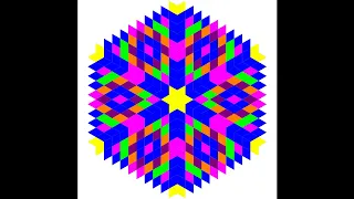 Цветовая матрица (мандала), помогающая сосредоточиться