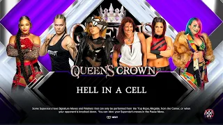 WWE 2K23 Gameplay - WOMENS HELL IN A CELL MATCH - QUEENS CROWN