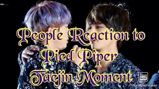 YouTubers' reaction to  "Taejin" Moment in Pied Piper |  #bts#taejin#vjin#v#ji #btspiedpiper