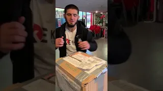 Islam Makhachev Fan Mail Unboxing Part #2 at AKA Gym