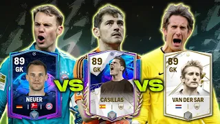 NEUER Vs CASILLAS VS VAN DER SAR | 89 OVR RATED GK COMPARISON - EA FC MOBILE 24