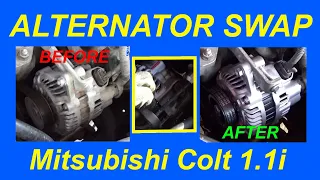 Mitsubishi Colt 1.1i - Alternator swap incl. V-belt