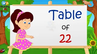 Table of 22 | Learn Multiplication Table of Twenty two | Tables for kids | Elearningstudio