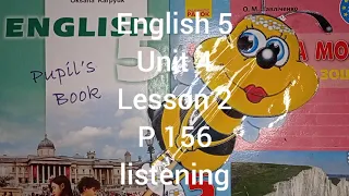 Карпюк 5 клас англійська мова відеоурок Тема 4 урок 2 сторінка 156 + робочий зошит