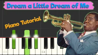 Dream A Little Dream Of Me - Jazz Piano Tutorial ( EASY )