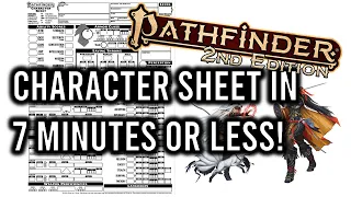 Pathfinder 2e Character Sheet in 7 Minutes or Less