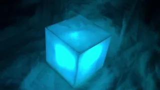 Glowing tesseract prop