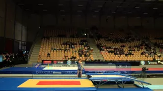 SJOEBERG Lina (SWE) - 2015 Trampoline Worlds - Qualification Double Mini Routine 2